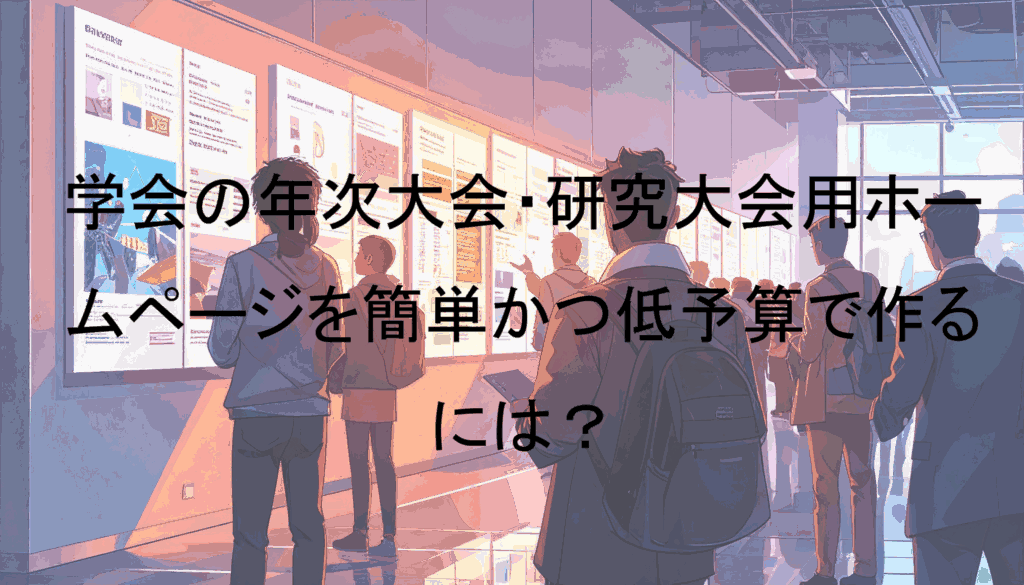 学会の年次大会・研究大会用ホームページを簡単かつ低予算で作るには